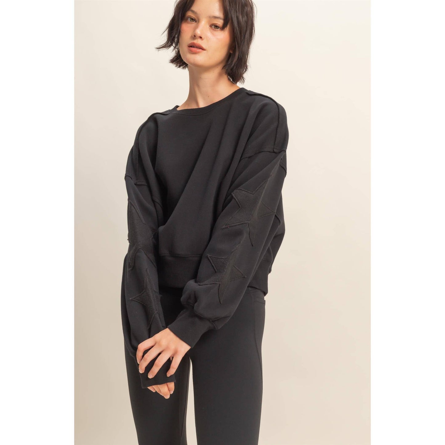 Star Patch Crewneck Sweatshirt