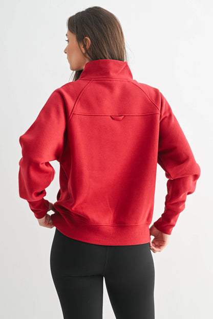 Hearthline Fleece Mock Neck Sweater
