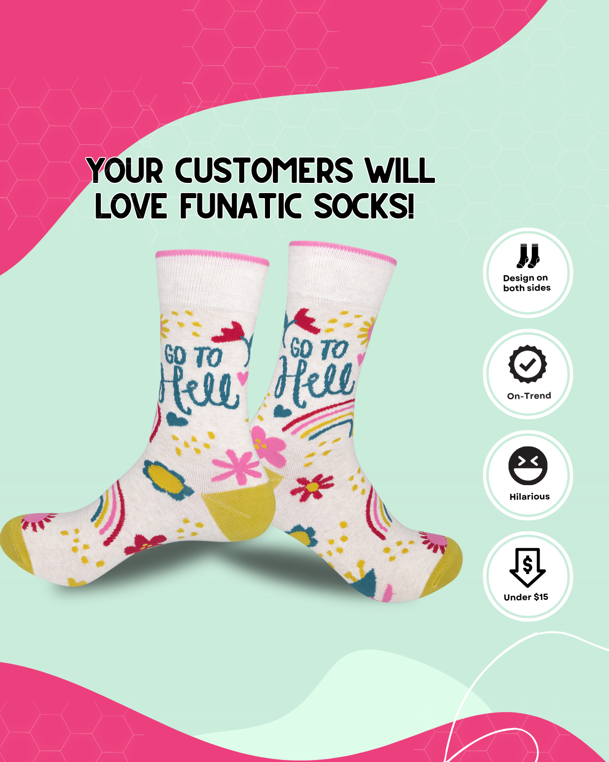 Go To Hell Socks | Funny Unisex | Funatic