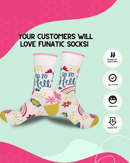 Go To Hell Socks | Funny Unisex | Funatic