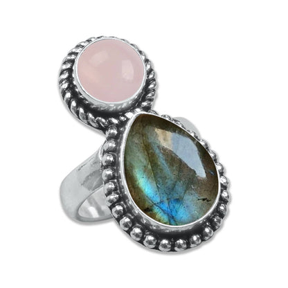 Multi-Stone Rings – Handmade, Silver-Plated, Boho Style 
