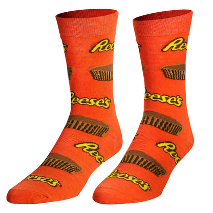 Reese's Cups  - Mens Crew Folded - Crazy Socks