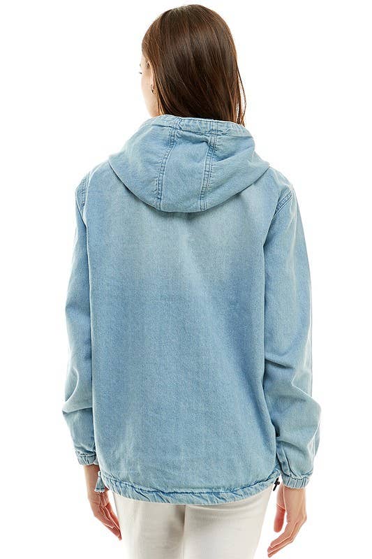 Women's Denim Jacket with Hoodies