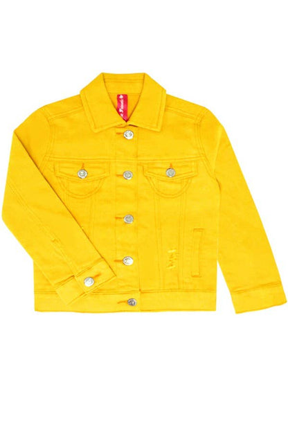 GDJ-18-9625A Girl's Basic Wash Bulk Denim Jacket