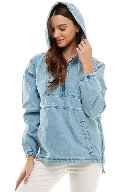 Women's Denim Jacket with Hoodies