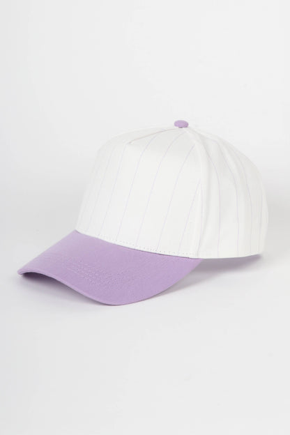 Pinstripe Two-Tone Baseball Cap