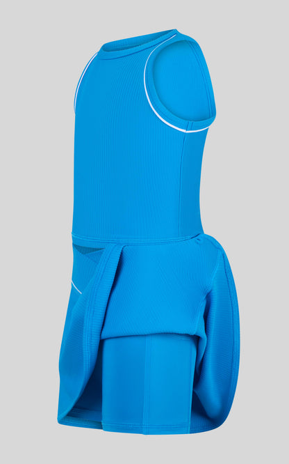 Little Girl Rib Tank Top and Crossover Skorts with Piping