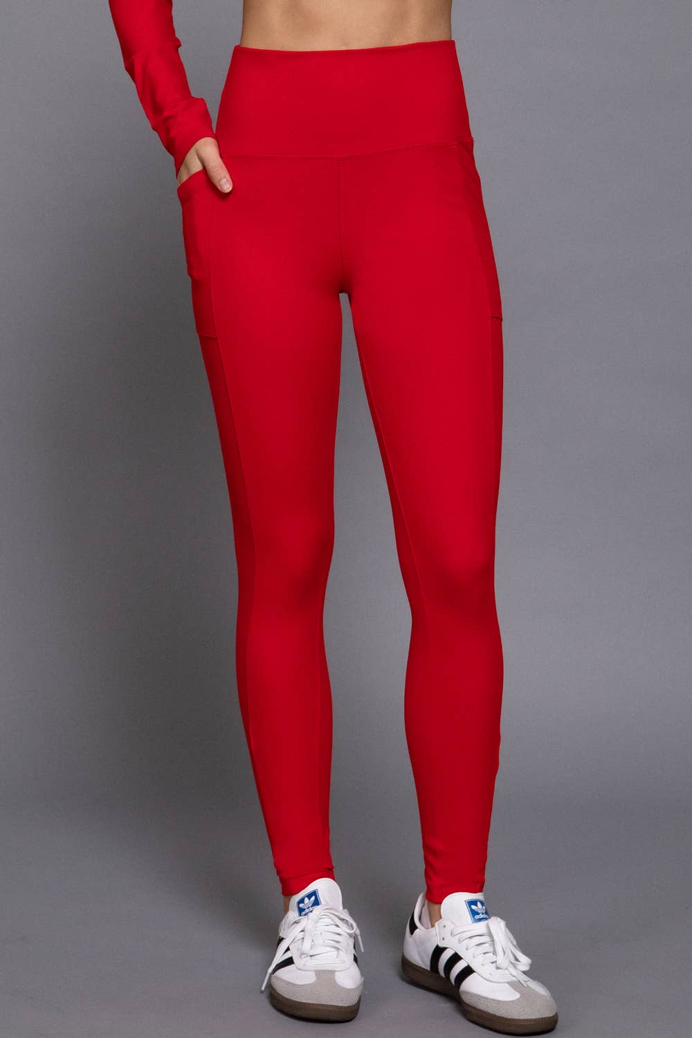 Waist Band Workout Leggings with Pocket