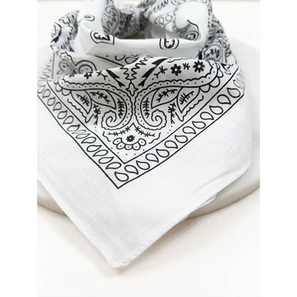 WHITE Pasley Pattern Bandanas