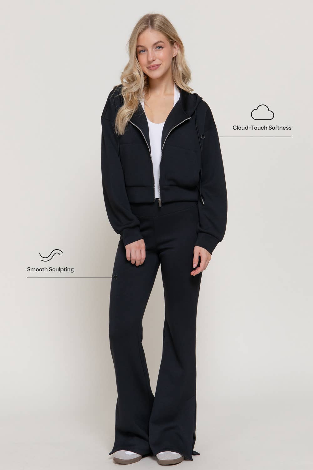 Long Sleeve Soft Modal Scuba Hoodie Jacket