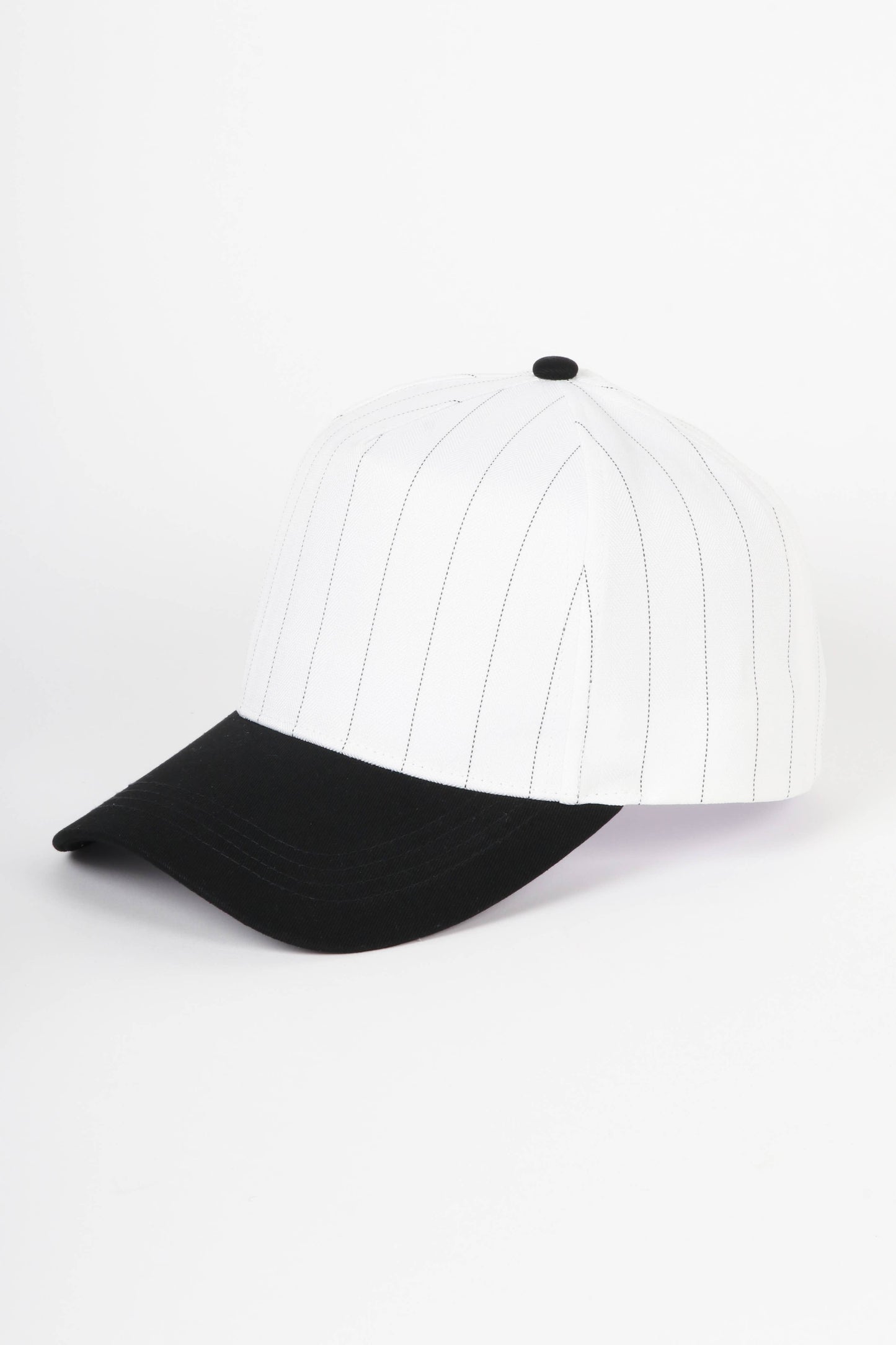 Pinstripe Two-Tone Baseball Cap