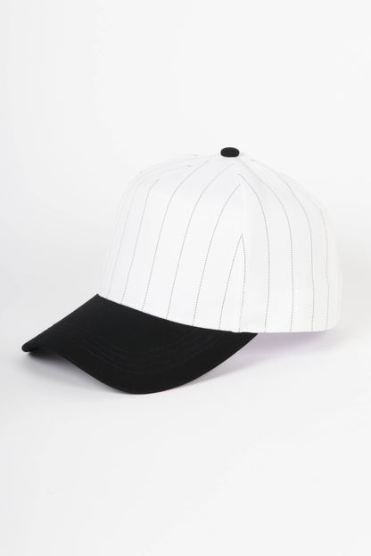 Pinstripe Two-Tone Baseball Cap