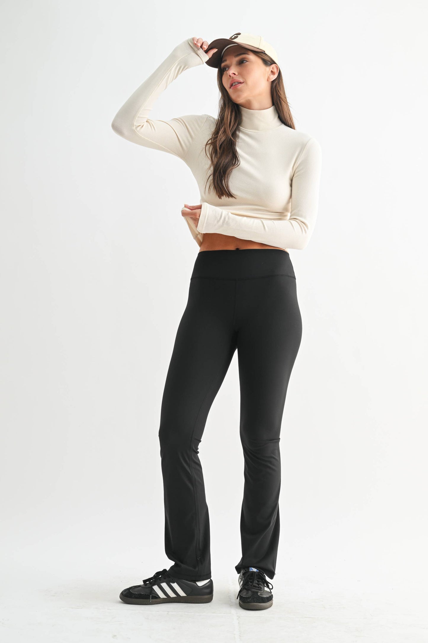 Micro Ribbed Long Sleeve Turtleneck