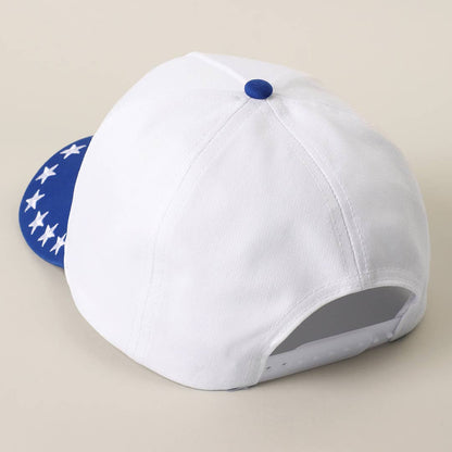 USA Letter Patch Star Brim Trucker Baseball Cap