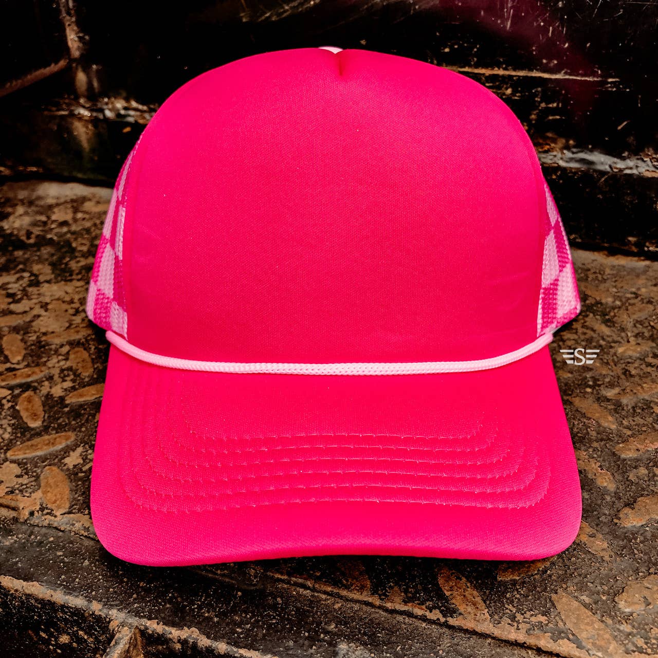 Checkered Mesh Back Cap