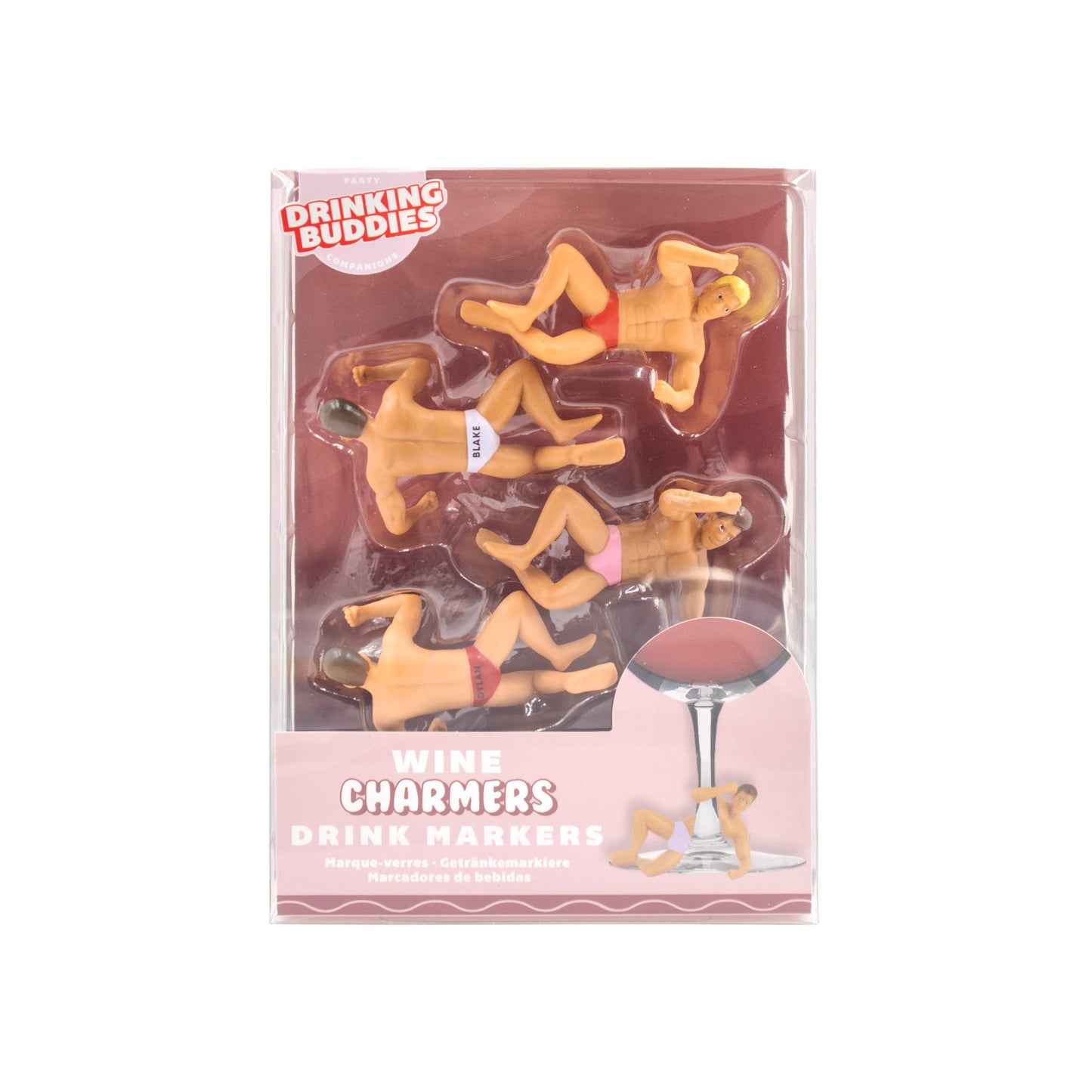 Drinking Buddies Wine Charmer Drink Markers-4 Pack