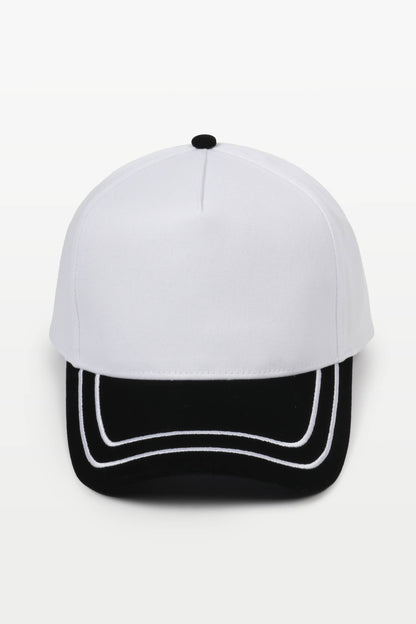 Retro Stripe Brim Two Tone 5-Panel Cap