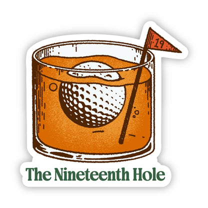 The Nineteenth Hole Whiskey Golf Sticker