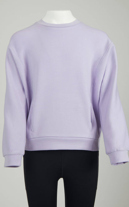 Tween Girls Soft Scuba Zuri Crew Neck Everyday Sweatshirt