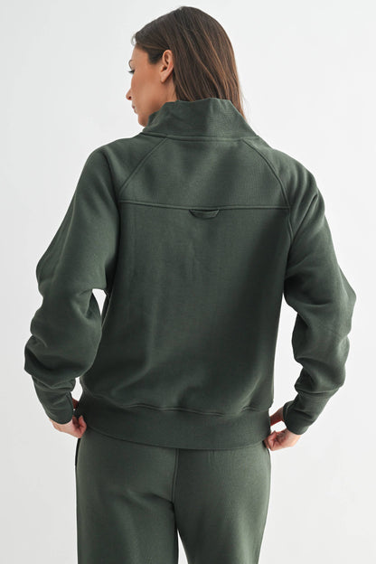 Hearthline Fleece Mock Neck Sweater