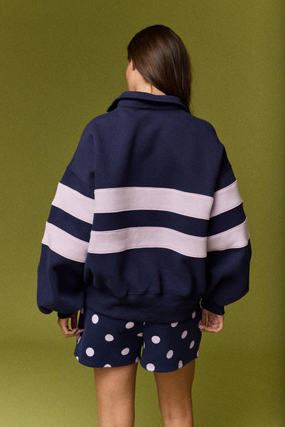 PT19959 Lottie Stripe Rugby Pullover