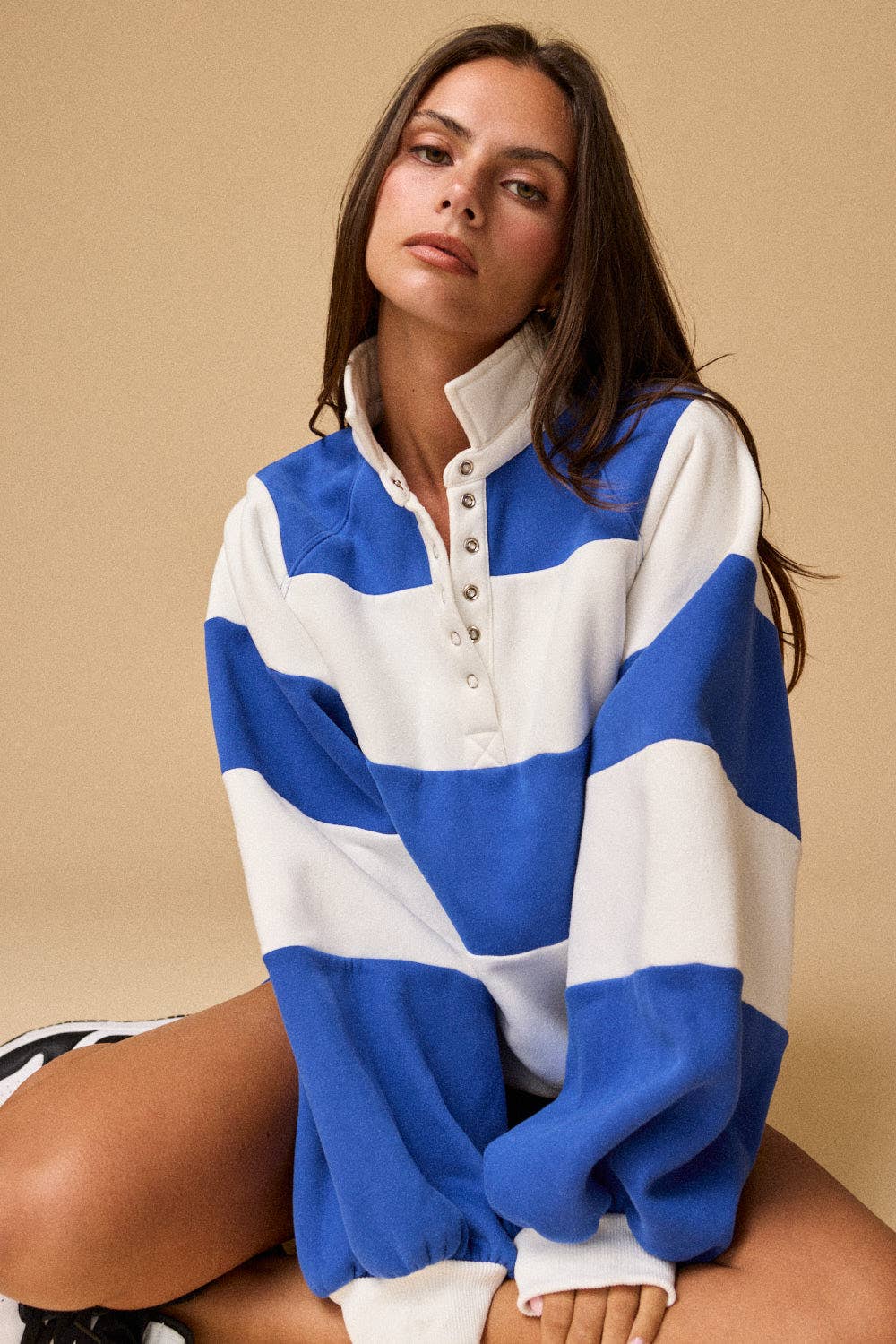 PT16060-3 - Everly Striped Pullover