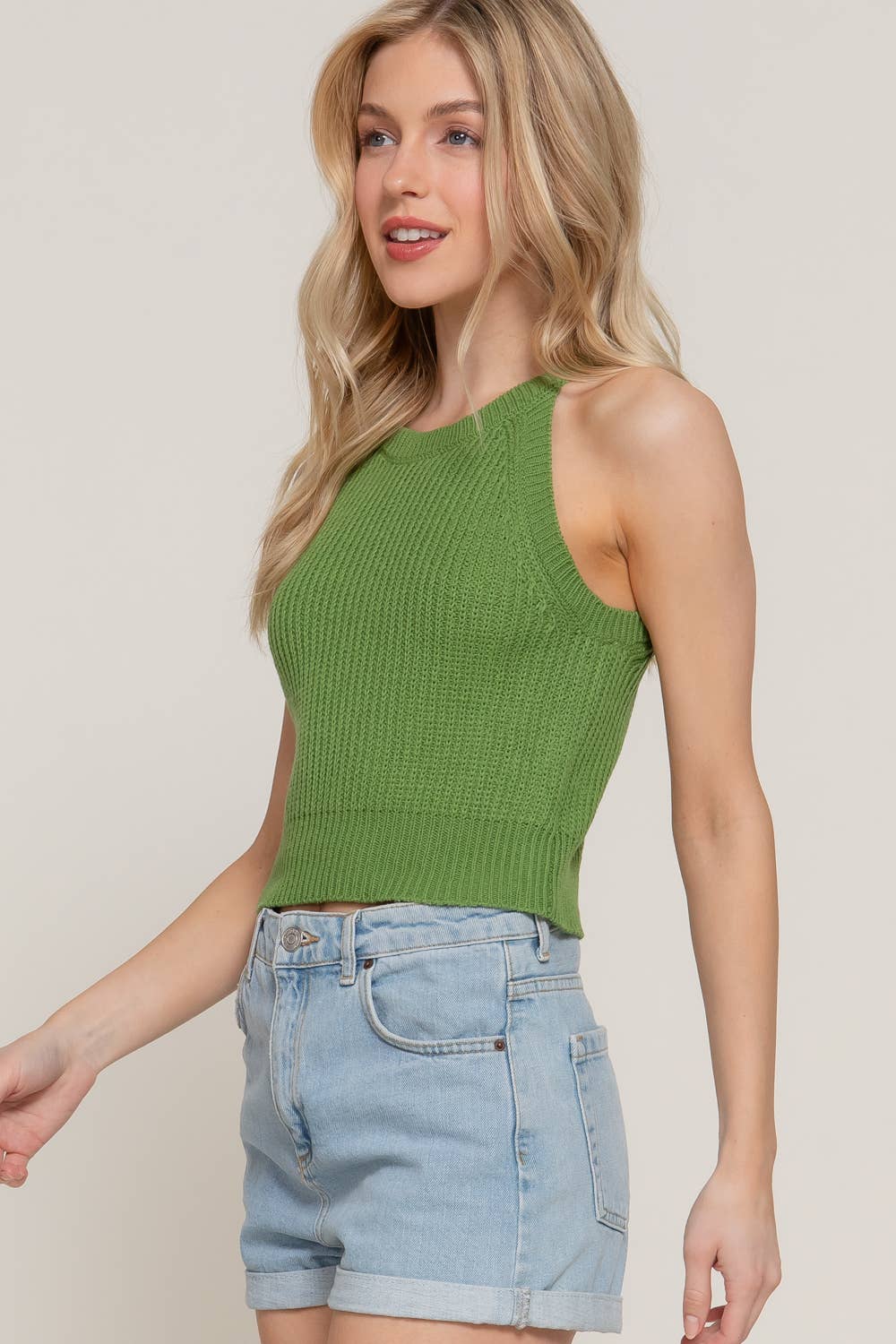 Halter Neck Sweater Top