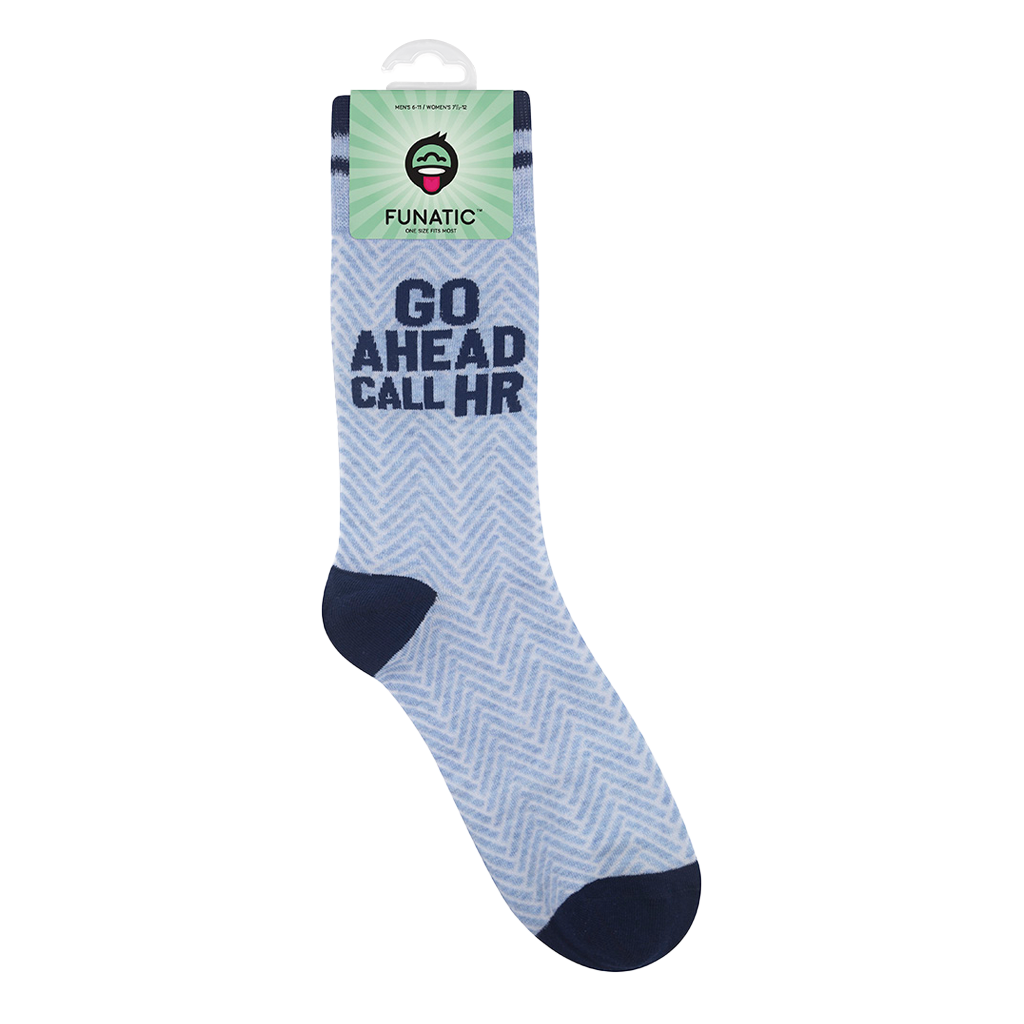 Go Ahead Call Hr Socks | Funny Unisex | Fun Socks | Funatic