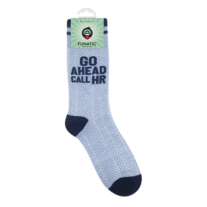 Go Ahead Call Hr Socks | Funny Unisex | Fun Socks | Funatic