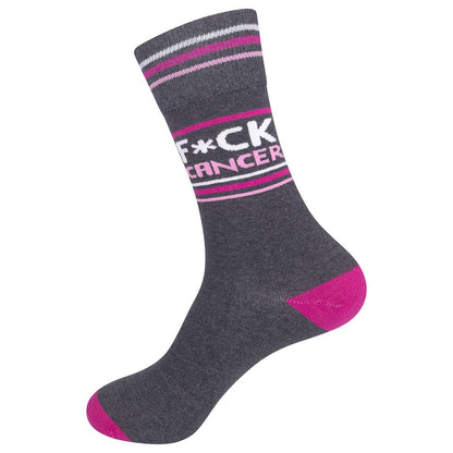 F*Ck Cancer Socks – Pink - Closeout | Funatic