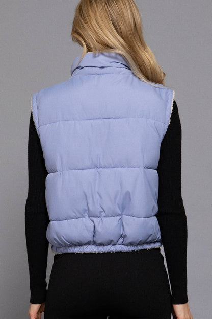 Reversible Fur Padding Vest