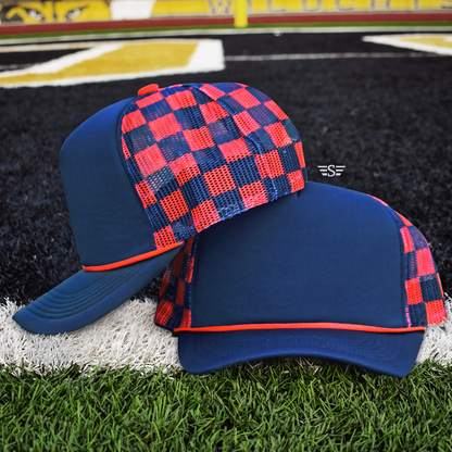 Checkered Mesh Back Cap