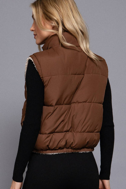 Reversible Fur Padding Vest