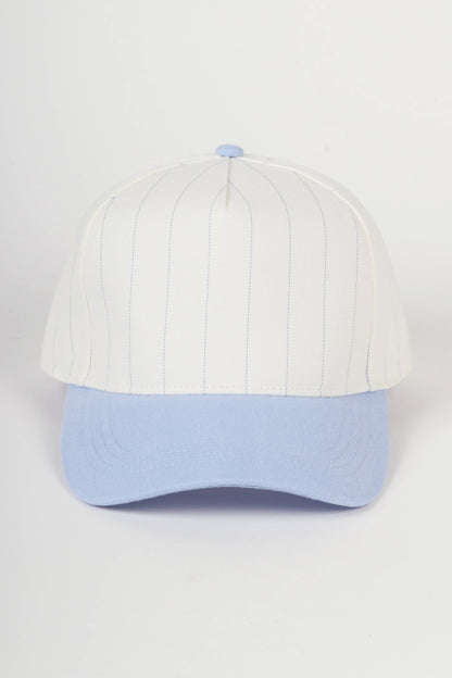 Pinstripe Two-Tone Baseball Cap