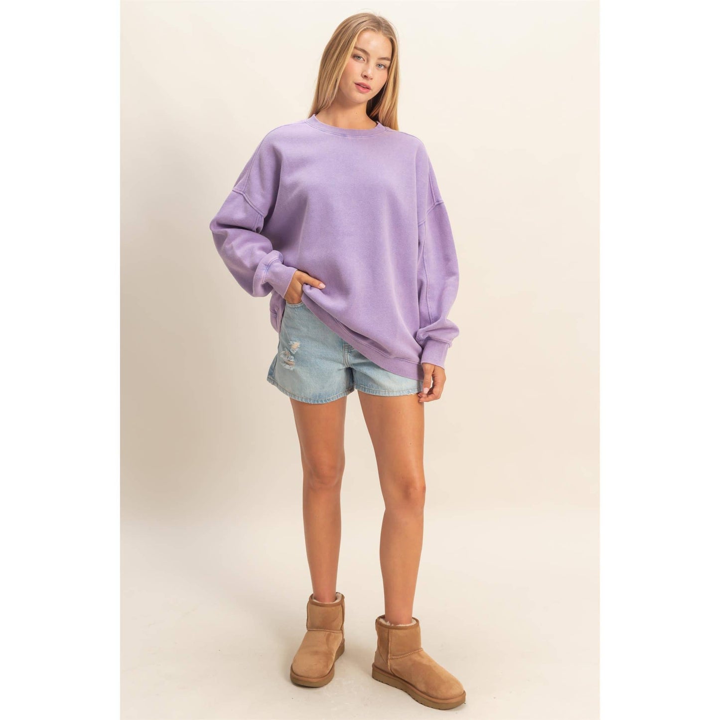Oversized Crew Neck Sweatshirt