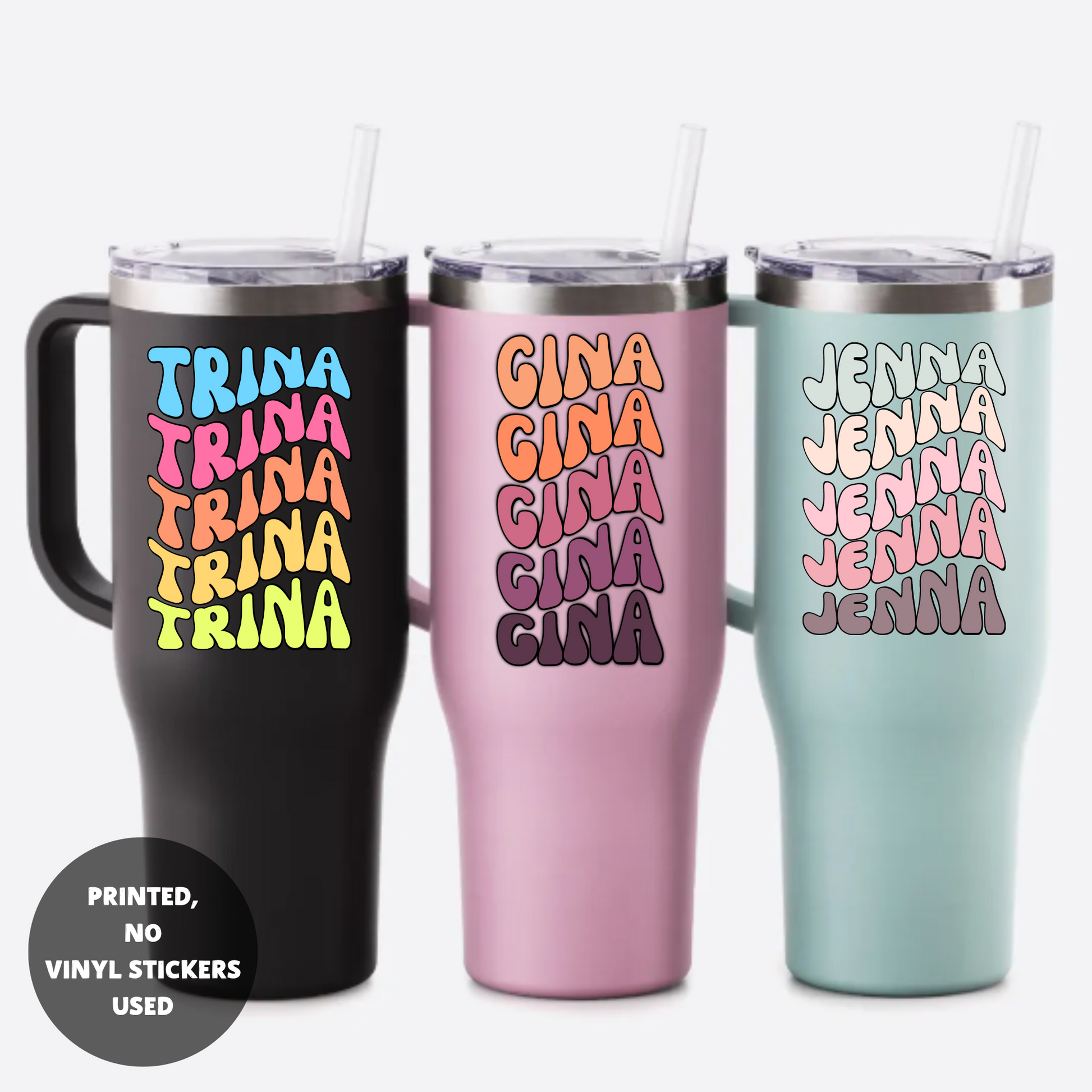 40oz tumbler with handle personalized Name – Fancy Fanny