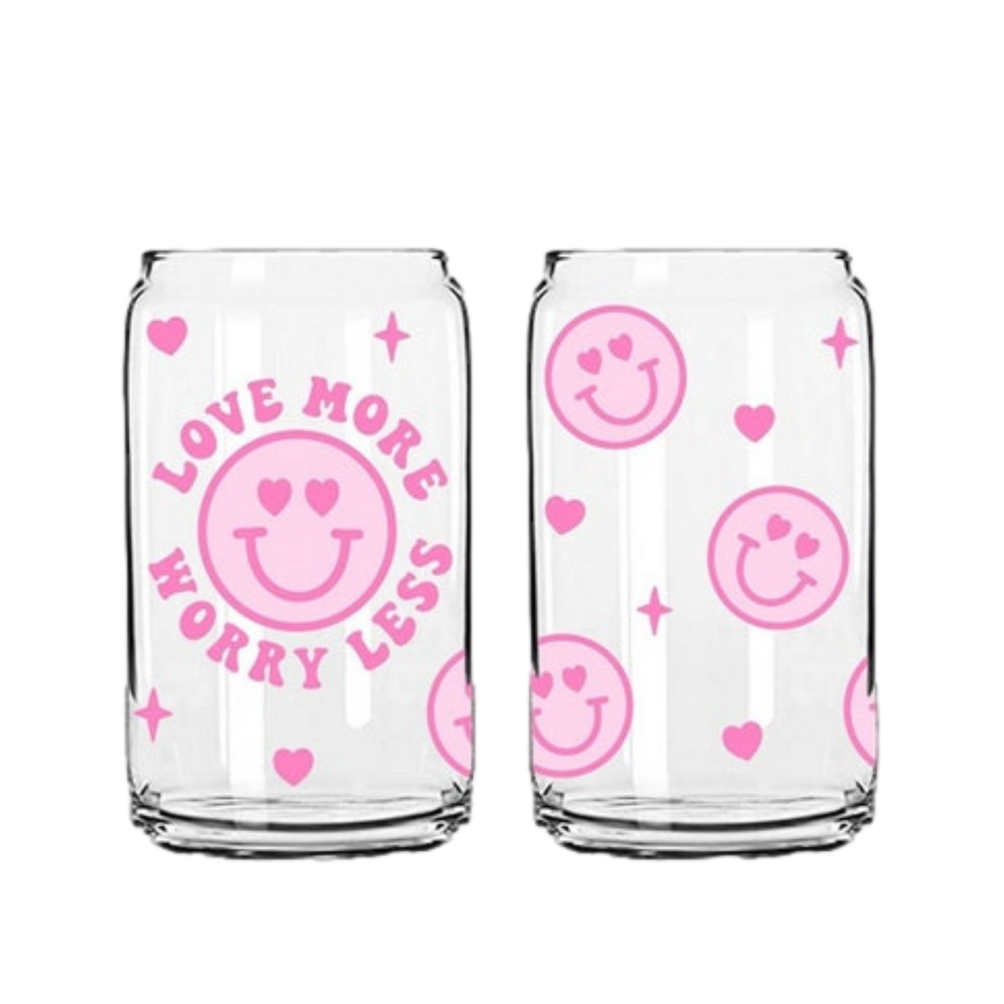 Glass Can - Pink Love More