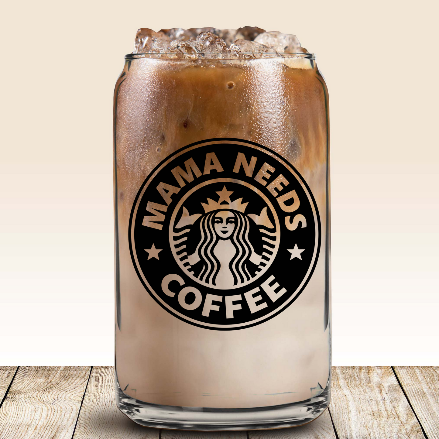 Glass Can - Mama Needs Coffee