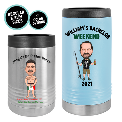 Caricature Insulated Bev. Holder - Bachelor Party