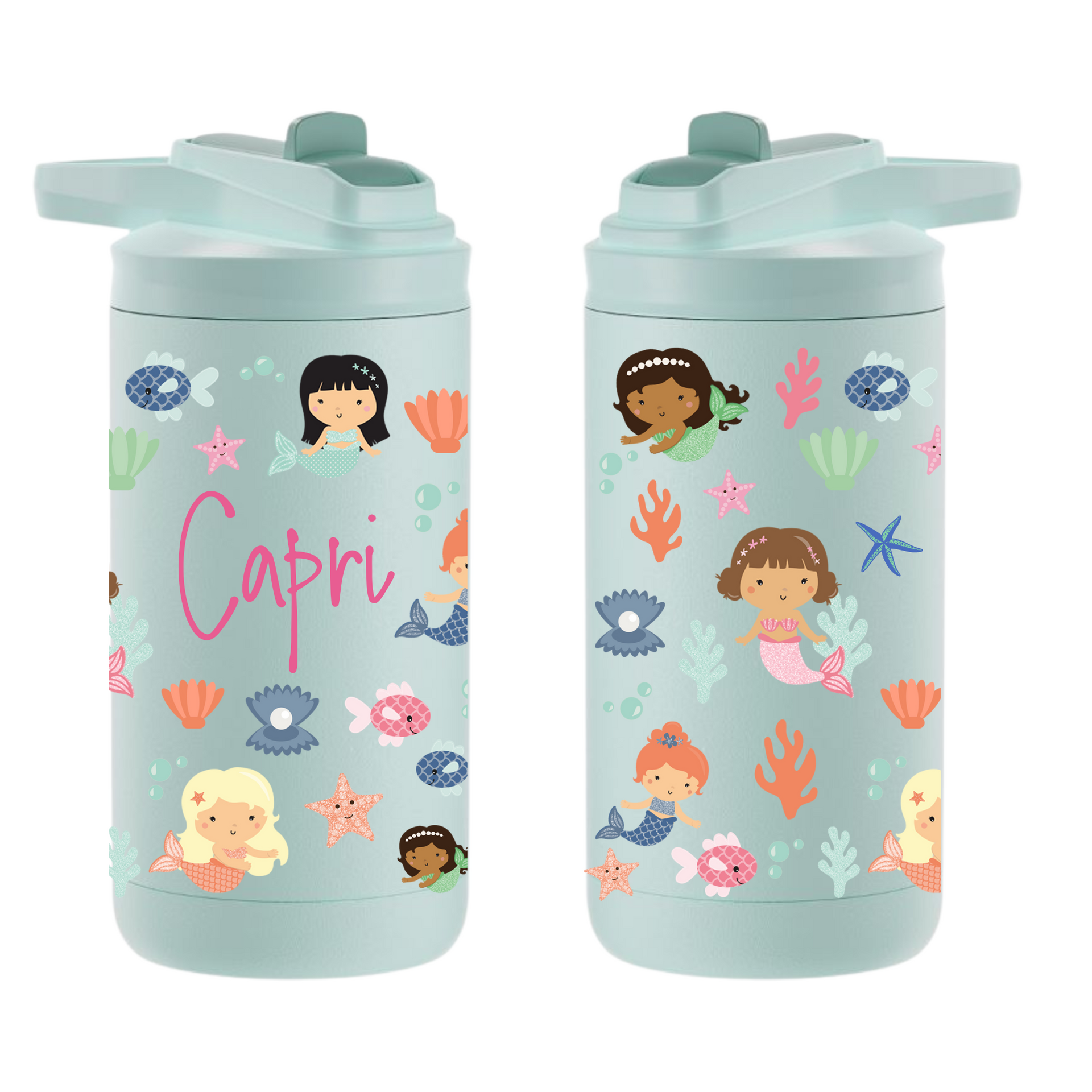 12oz Insulated Bottle - Mermaid Tumbler