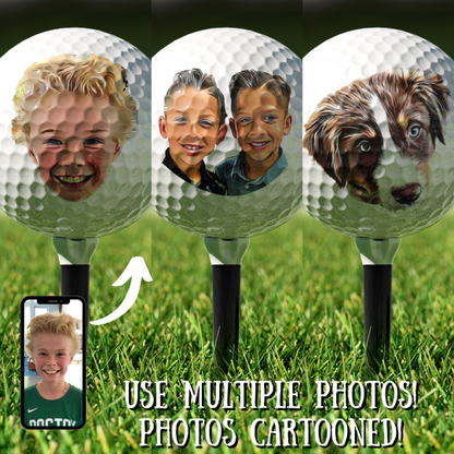 Custom Golf Balls with Faces