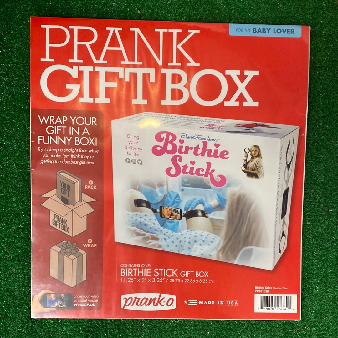 Prank gift box - birthie stick