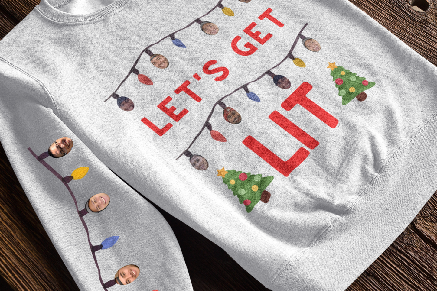 Christmas Sweatshirt- Let's Get Lit